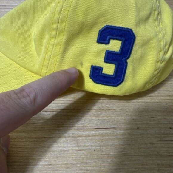 POLO RALPH LAUREN Big Pony Baseball Cap Hat Yellow/Blue | Box Shipping | - Picture 5 of 7